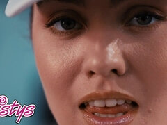 Freya Parker seduces Lulu Chu with a hot ice cream treat in front of her camera
