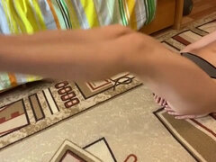 Girl Makes Abs Exercises - Slime Girl