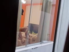 Enthousiasteling, Grote kont, Bruinharig, Man, Mexicaans, Orgasme, Spion, Tieten likken