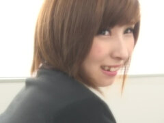 Asiático, Culo, Lamer culo, Chica, Mamada, Corrida, Oficina, Pantaletas