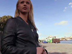Publicsex amateur sucks cock for cash