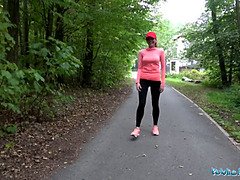 Leie, Grosser schwanz, Spermaladung, Hd, Im freien, Öffentlich, Spanisch, Titten