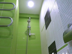 茶髪の, シャワー, ヤリマン, ソフトコア, 一人, ティーン