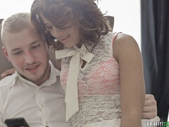 お尻, ブロンド, バック, キス, なめる, ガリガリ, タトゥー, ティーン