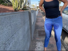 Emma Voyeur Desperate MILF Pissing in Tight Jeans Public Outdoor Compilation