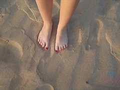 Plage, Bikini, Robe, Petite amie, Culottes ou slips, Pov, Chatte, Rasée
