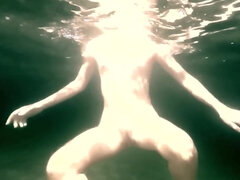 Leie, Strand, Flashen, Natürlich, Nackt, Nudist, Muschi, Unter wasser