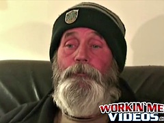 Leie, Grosser schwanz, Schwul, Grossvater, Behaart, Riesig, Masturbation, Solo