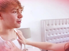 Two hot lookalike stepsisters Laney Grey & sera ryder trick their step-brother into a taboo 3 way