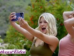 Sweetheartvideo - big titted milf shares a tender Pussy Licking sesh with her fabulous daughter-in-law