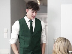 デカ尻, デカチン, デカパイ, ブロンド, フェラチオ, チン, バック, 淫乱熟女