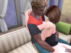 Amateur, Verga grande, Negro, Interracial, Chupando