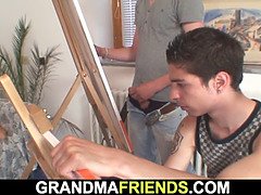 Grossvater, Riesig, Reif, Mutti, Realität, Dürr, Flotter dreier, Titten