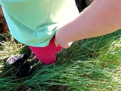 Wild Outdoor Fuck - Bouncy Tits Slapped & Pussy Pounded in Forest