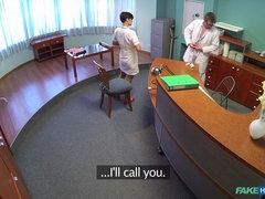 Médico, Estilo perrito, Pajear, Enfermera, Oficina, Pov, Coño, Uniforme