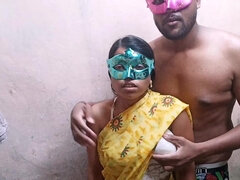 Amateur Indian couple are making a sex tape while at home