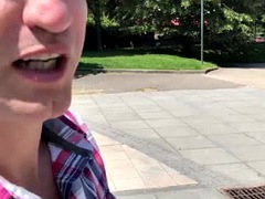Frenchman picks up blonde with big boobs on the street of Paris
