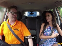 A hot busty wife cheats on her husband with a driving instructor
