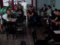 Gebondenheid, Dubbele anaal, Vernedering, Openbaar, Straf, Ruw, Slaaf, Bekijker