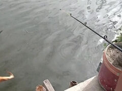 18-Year-Old Filipina Stepdaughter Seduces Older Fisherman by Riverside While Wife Cooks