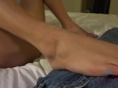 Blowjob, Creampie, Fingering, Footjob, Handjob, Orgasm, Pov, Tits