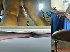 Thot in Texas - Bubble butt ebony gets cum on other street whores