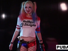 Leya from Suicide Club loads her ass with a huge cock.