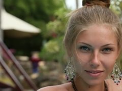 Rubia, Natural, Tetas naturales, Al aire libre, Piscina, Ruso, Adolescente, Tetas