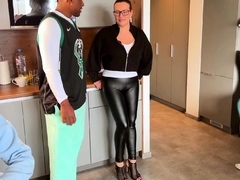 WOW! I finally got to taste a BBC! Chic in leather pants