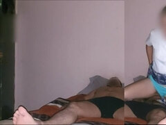Mexican Teen Student Stepmember's Late-Night Surprise: Real Amateur, Niece & Uncle Roleplay