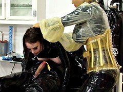 Bdsm, Latex, Rubber, Strapon, Threesome
