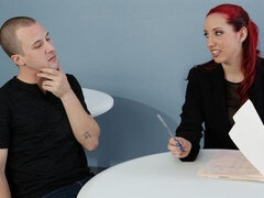 デカ尻, デカチン, デカパイ, フェラチオ, バック, オフィス, 赤毛, 教師