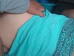 Lift my dress to slide my manhood inside