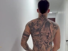 18 ans, Belle grosse femme bgf, Gros cul, Éjaculer dans la bouche, Queue, Interracial, Massage, Tatouage
