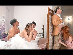 アナル, お尻, 結婚, Hd, ロシア人, 三人, オッパイの, 結婚式