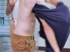 Поза 69, Жопа, Ванна, Большие сиськи, Сперма на лице, Пальцем, Мастурбация, Оргазм