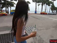 アジア人, デカチン, 茶髪の, 彼女, ハメ撮り, オマンコ, フェラする, タイ