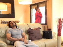 デカチン, デカパイ, ブロンド, フェラチオ, 巨乳な, チン, インド人, シゴき