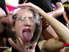 Tussi, Blasen, Viele männer bespritzen eine frau, Kompilation, Sperma im mund, Deutsch, Hd, Sklave
