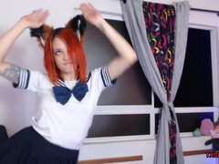 Chica, Loco, Pezones, Bragas, Estudiante, Adolescente, Juguetes, Camara web