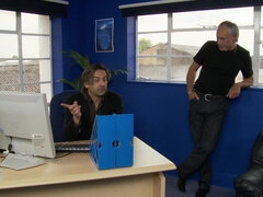 Store manager gets a kinky visit from a couple of tarts