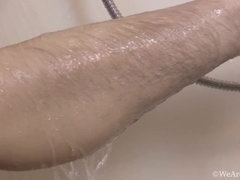 Culo, Morena, Peludo, Masturbación, Maduro, Ducha, Tatuaje
