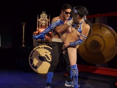Mortal Kombat parody and sex with Aria Alexander