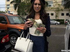 Mamada, Morena, Coche, Flexible, Dinero, Montar, Adolescente, Tetas