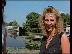 Hot German Brunette Ursula Moore Shares Cock with Blonde MILF - Threesome Action