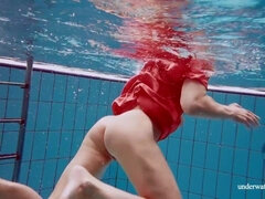 お尻, ドレス, 女, フェティッシュ, 公共, オマンコ, 喫煙, 水中