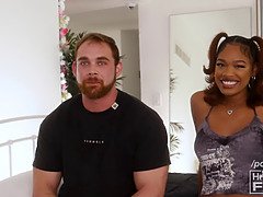 Watch Muscle Man Garret Fucks A Busty Baddie in HD!