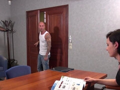 Tussi, Blasen, Braunhaarige, Fingern, Muschi, Dürr, Strümpfe, Titten