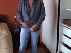 Compilation, Femelle, Jeans, Fille latino, Masturbation, Solo, Tabou, Voyeur