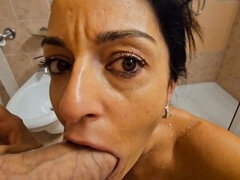 Amateur, Salle de bains, Couple, Fait maison, Douche, Épouse